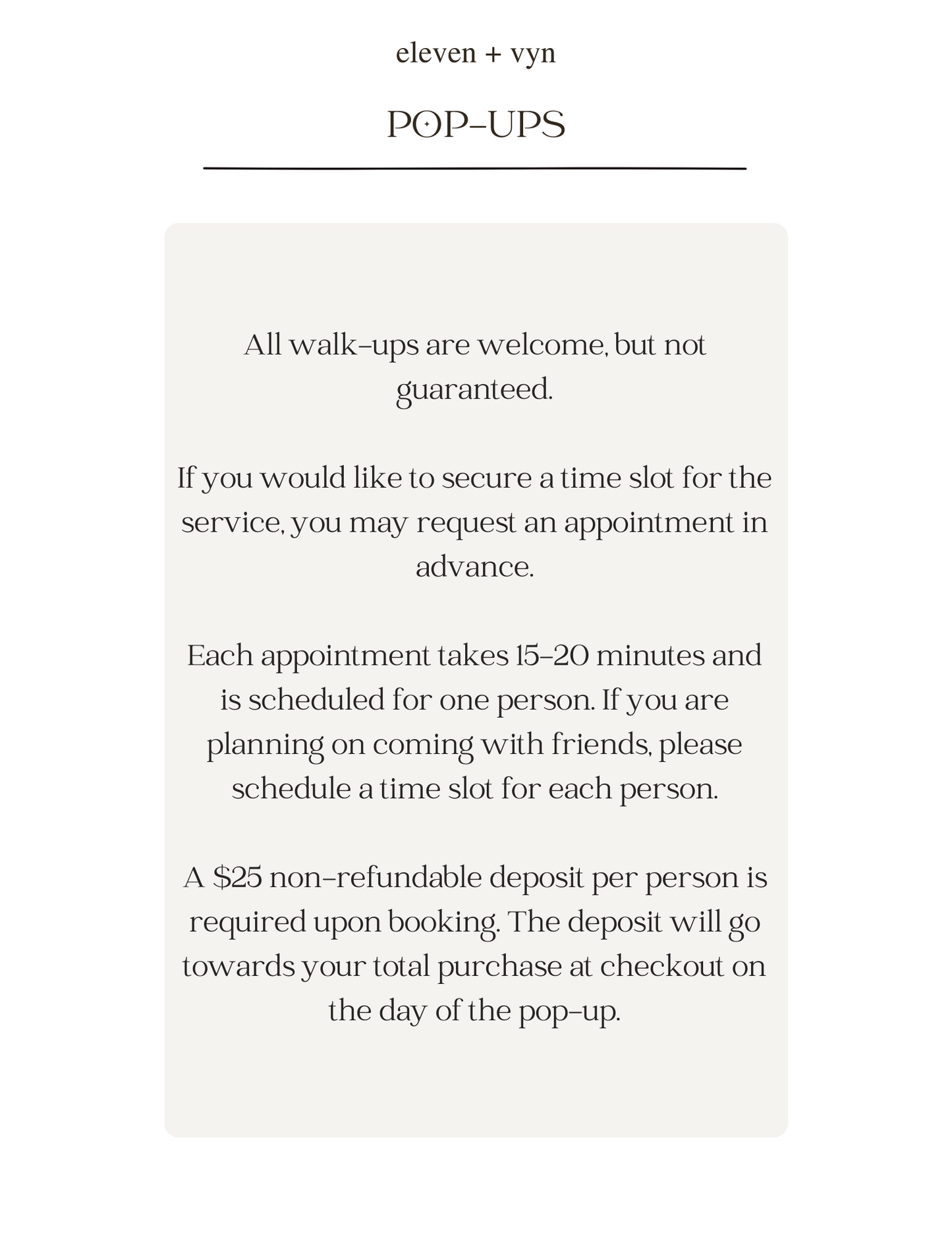 Permanent Jewelry Appointment