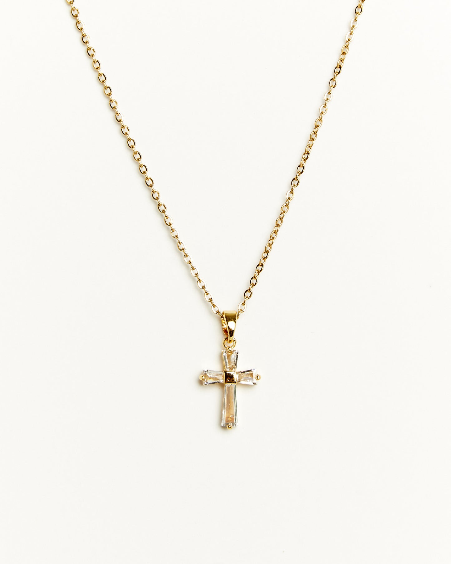 cross cz necklace