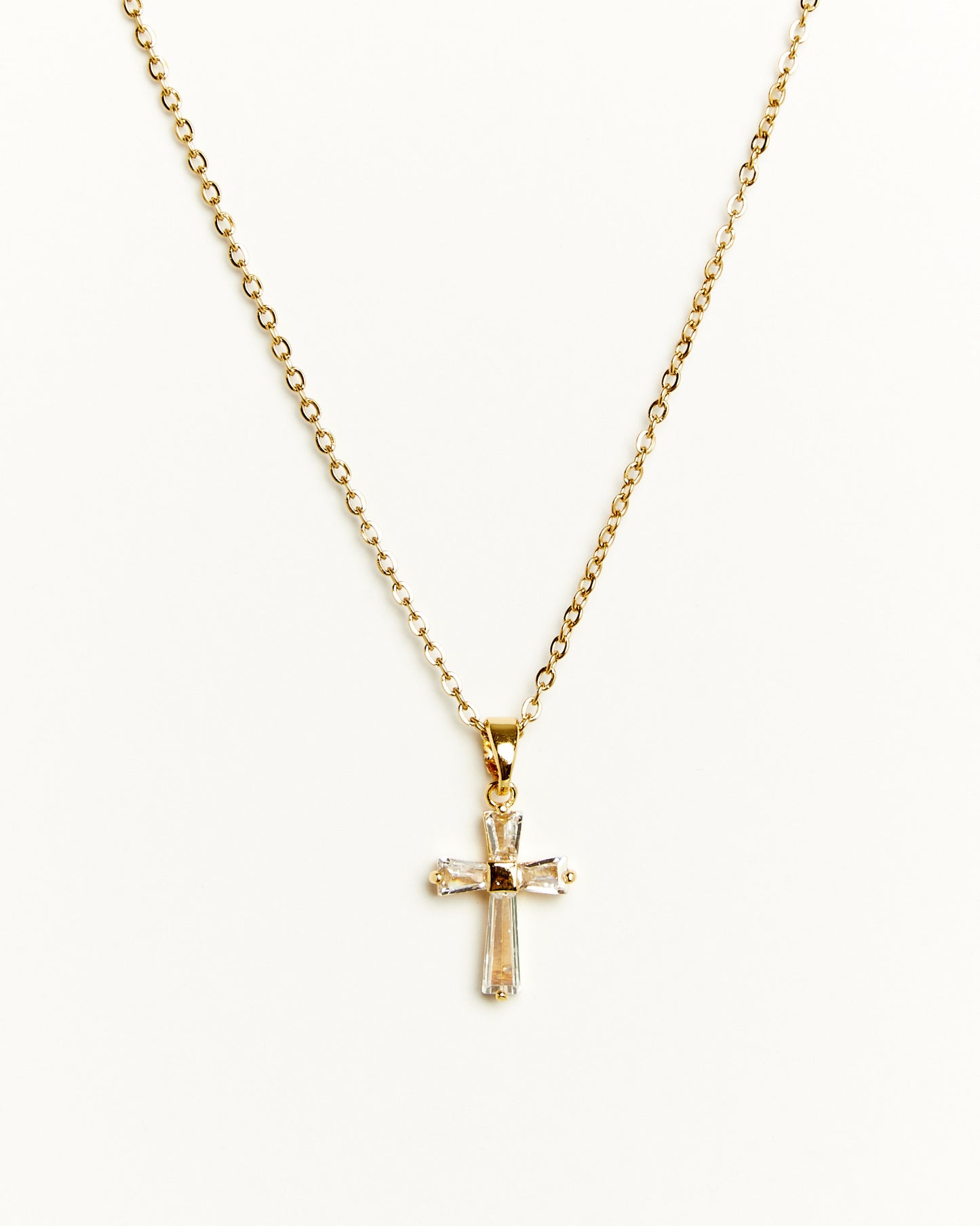 cross cz necklace