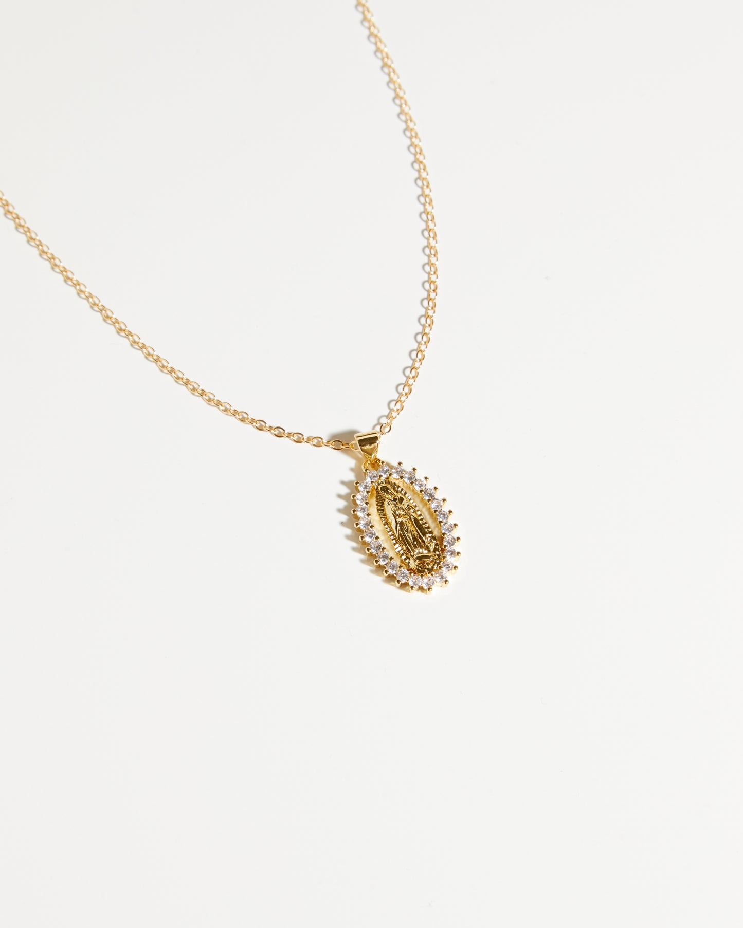 Mother Mary CZ necklace