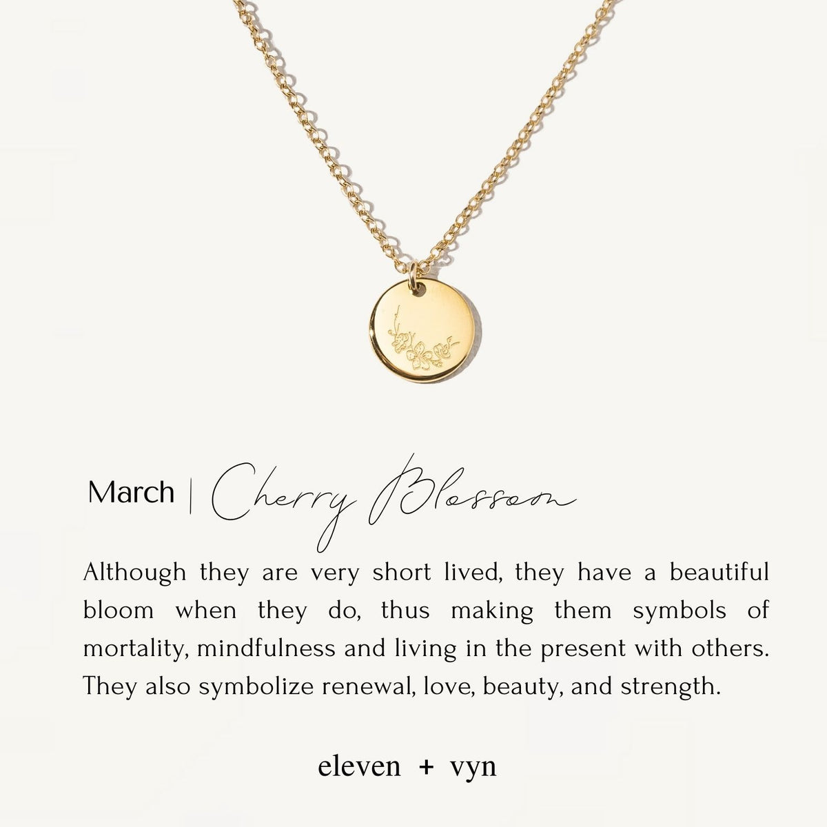 March Necklace: Flower Necklace