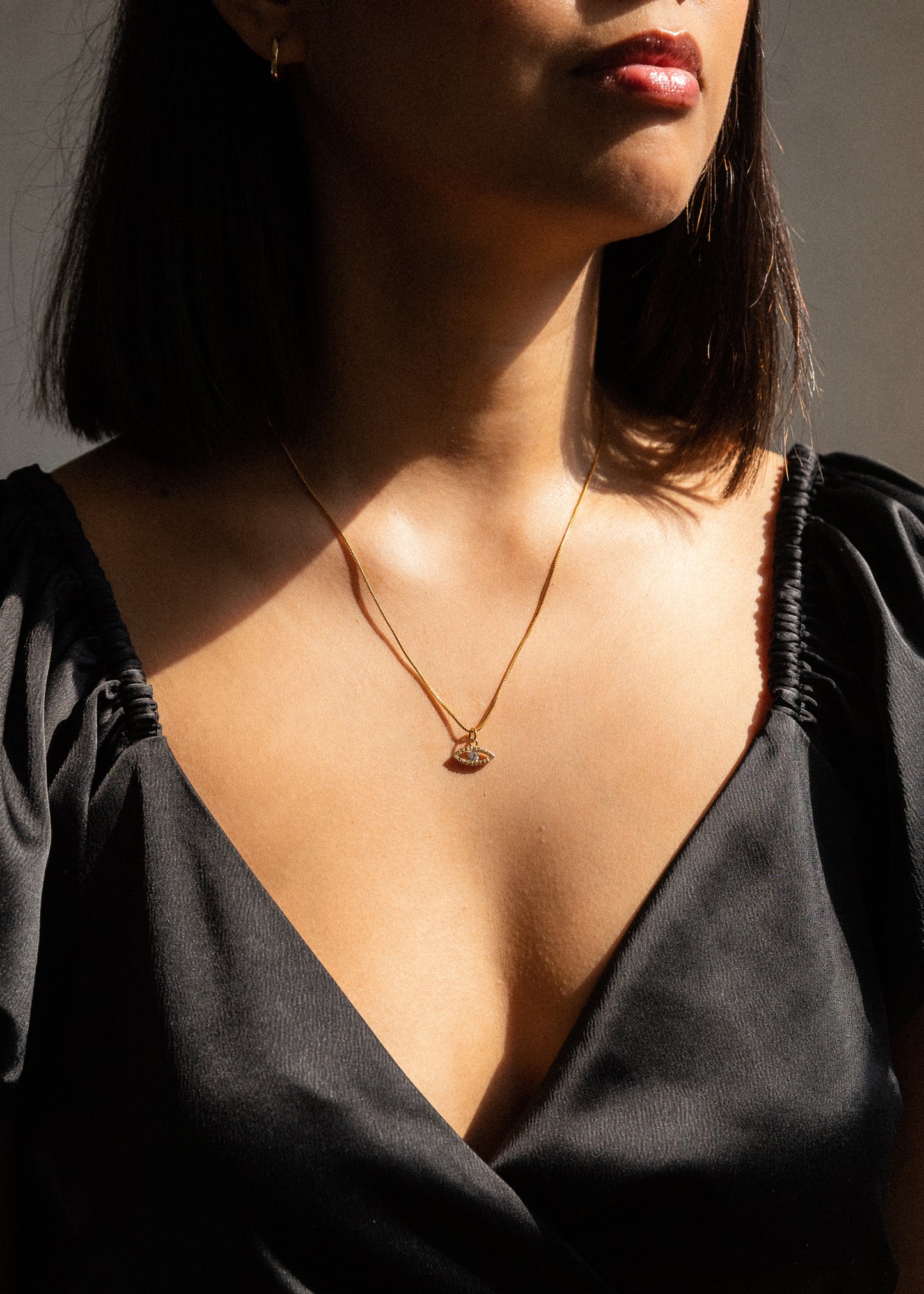 PROTECTION • Clear CZ stone • Necklace