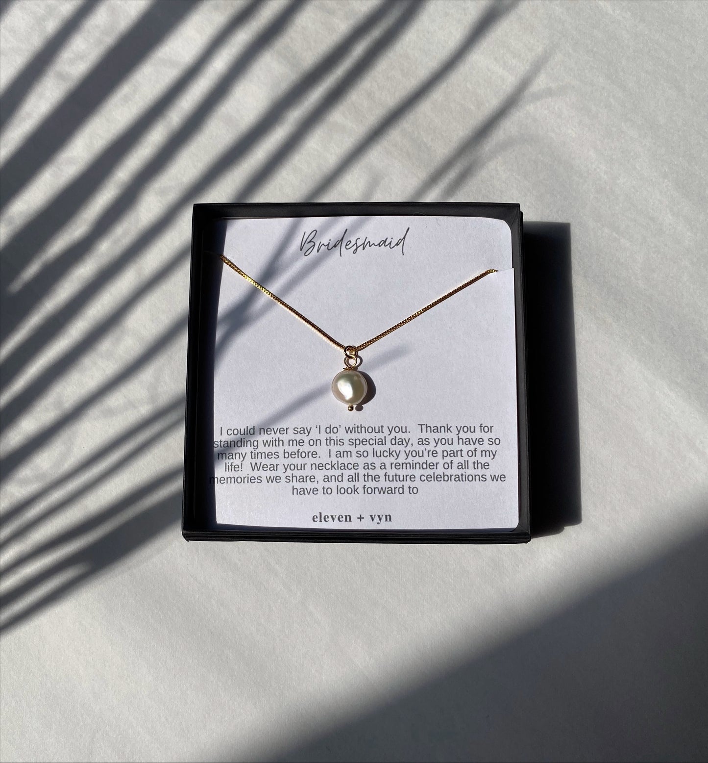 Maid Of Honor • Love Note • Fresh Water Pearl • Necklace