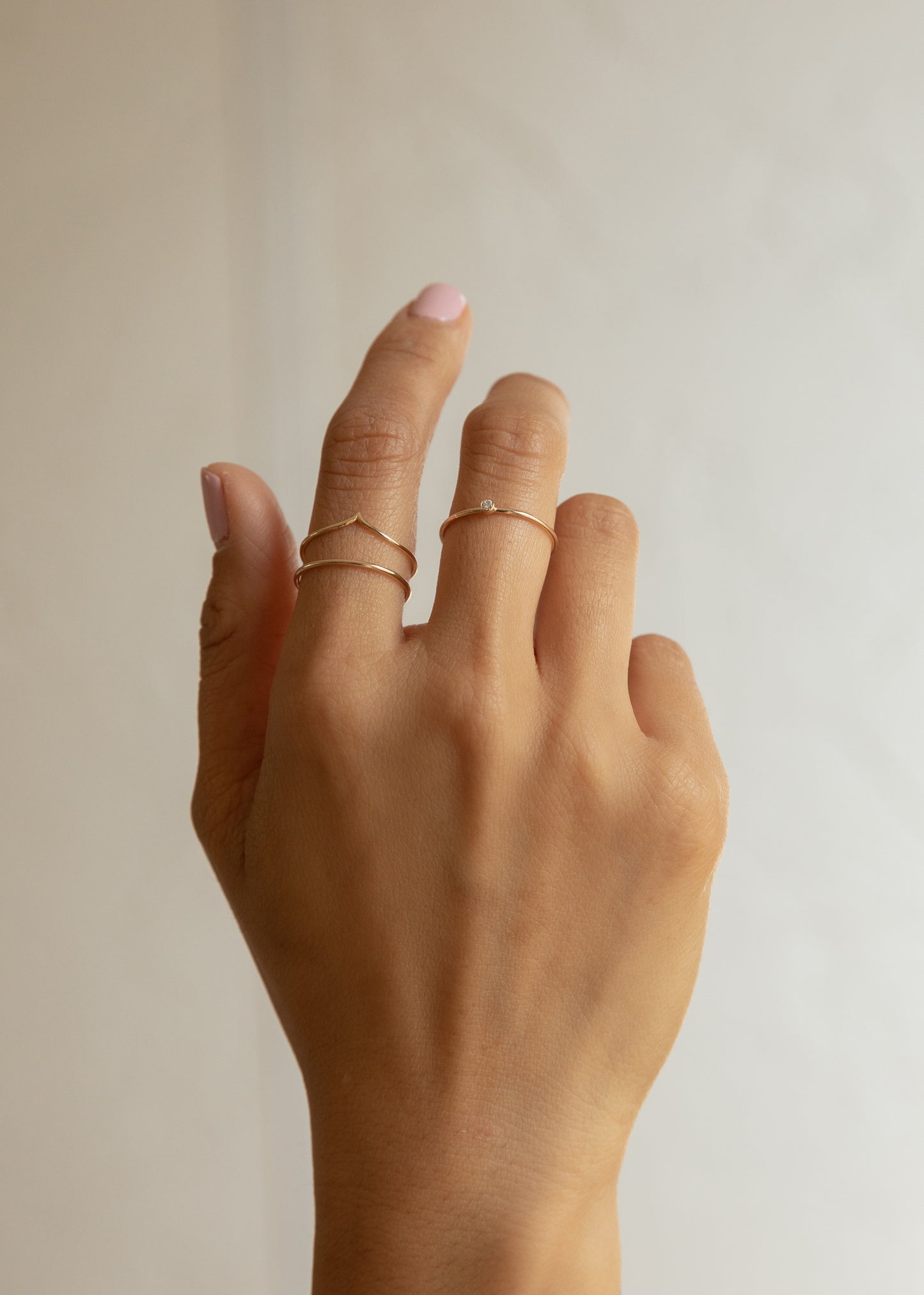 CZ Stacker Ring • 14k Solid