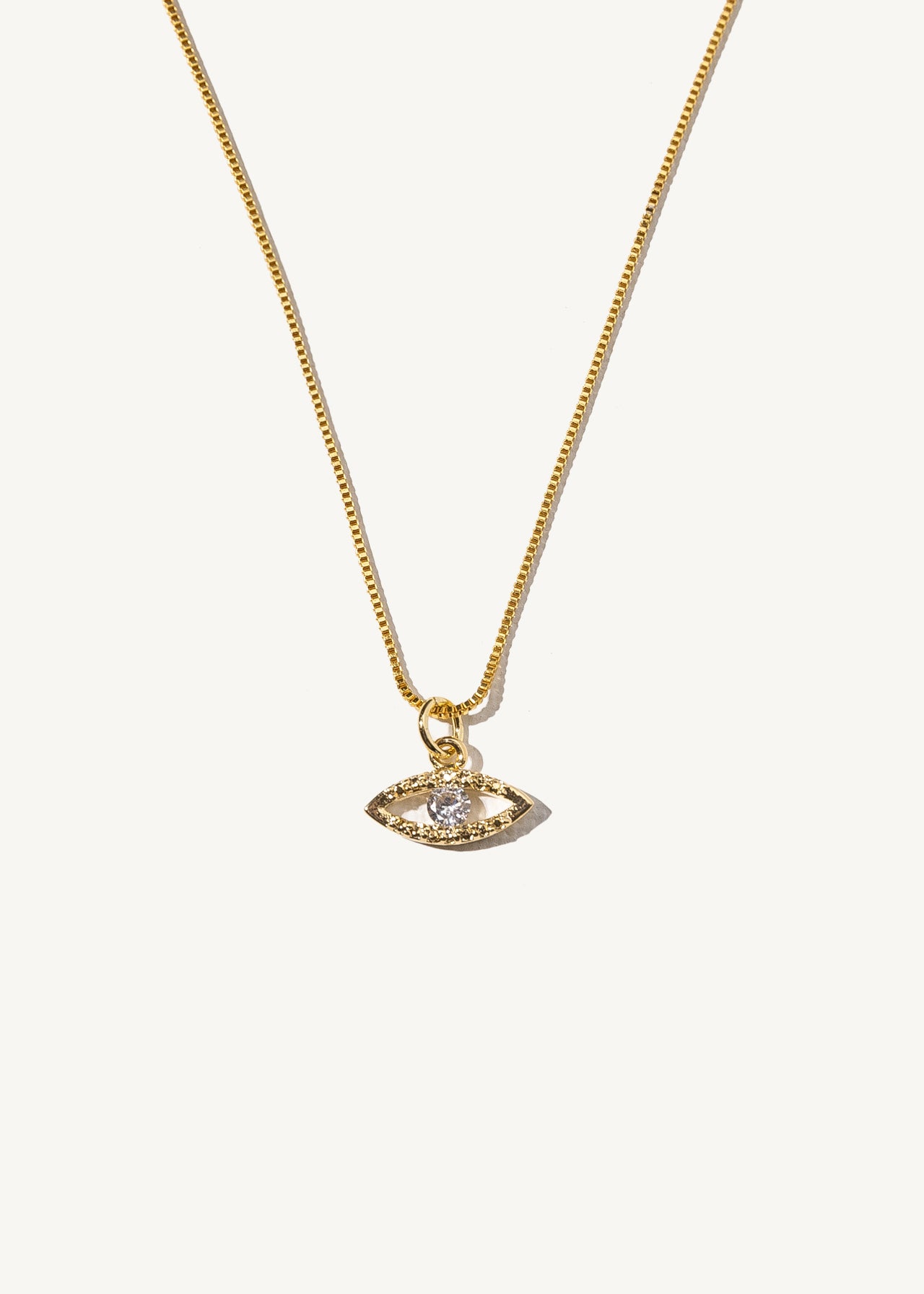 PROTECTION • Clear CZ stone • Necklace