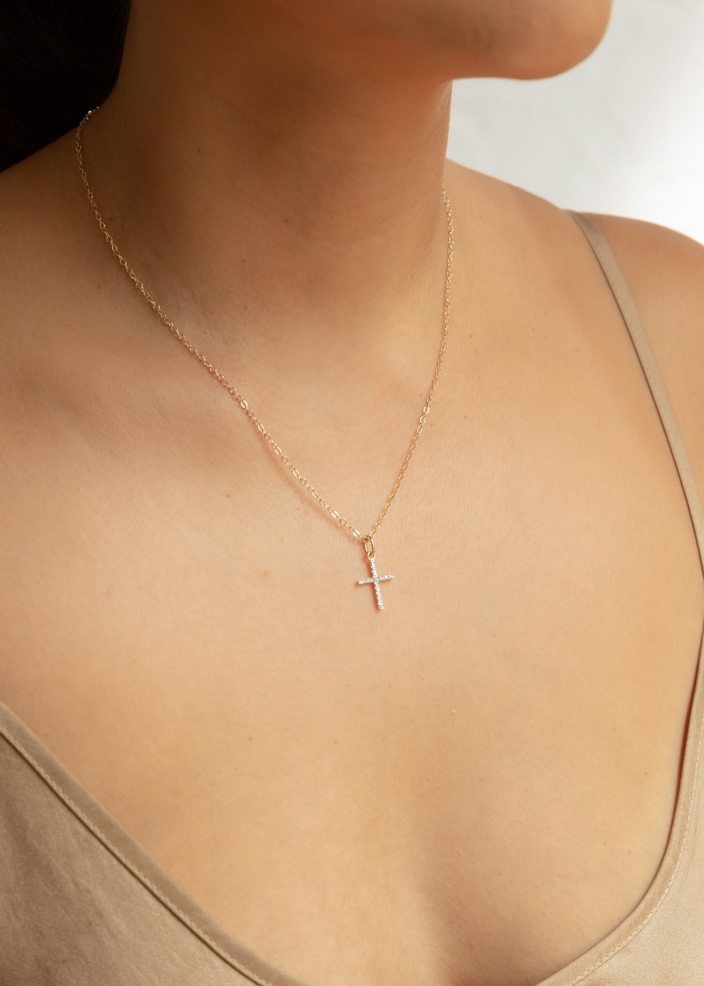 Diamond Faith Cross Necklace
