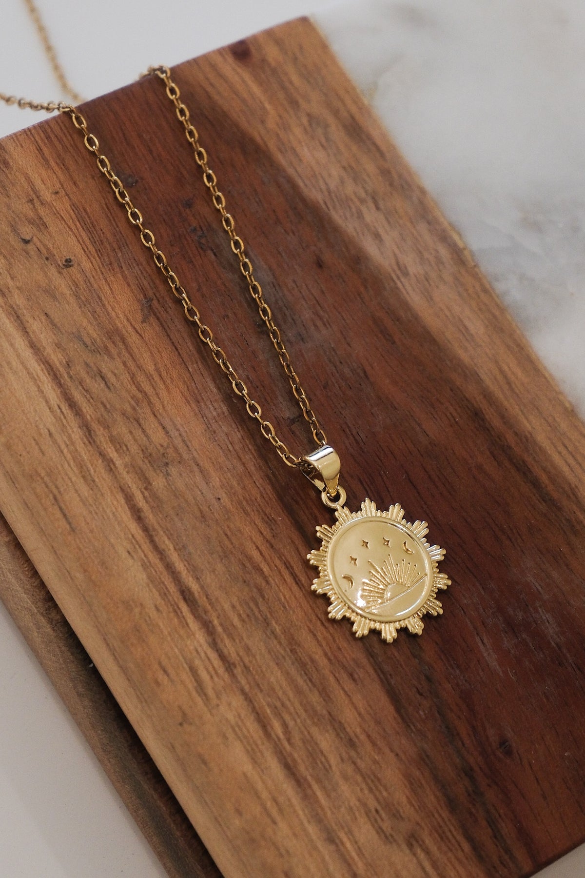 golden sun necklace