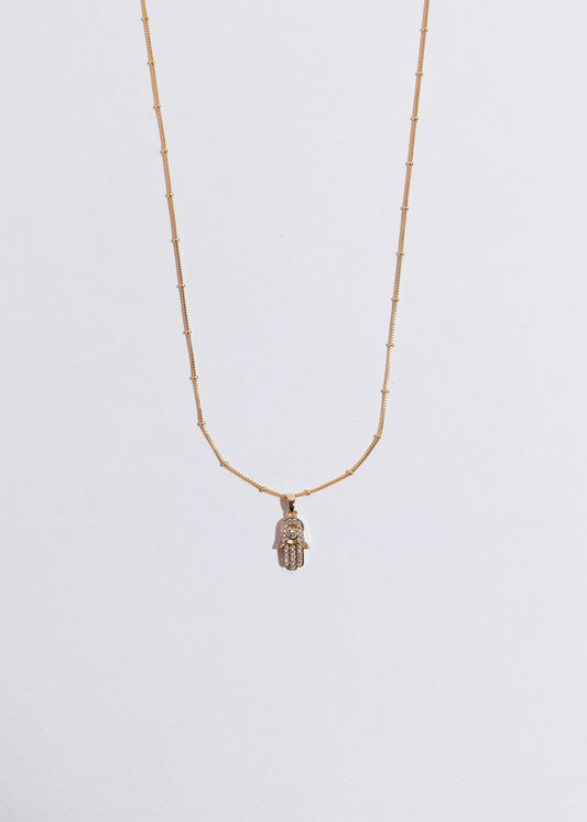 hamsa cz necklace