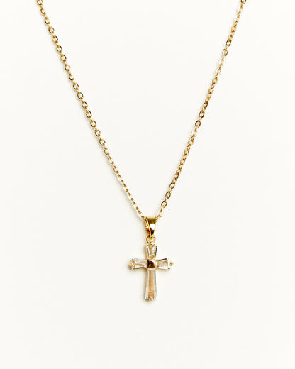 cross cz necklace