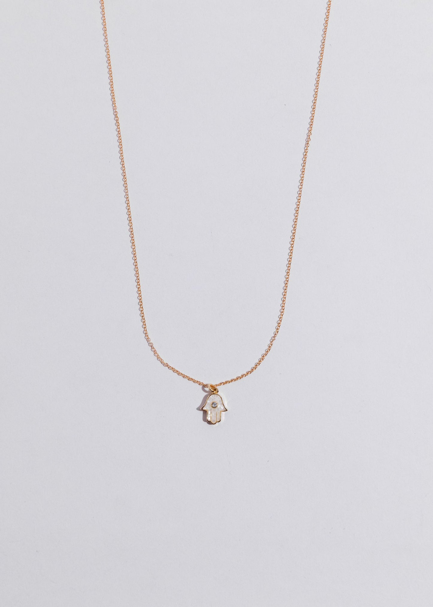 Hamsa Pearl Necklace