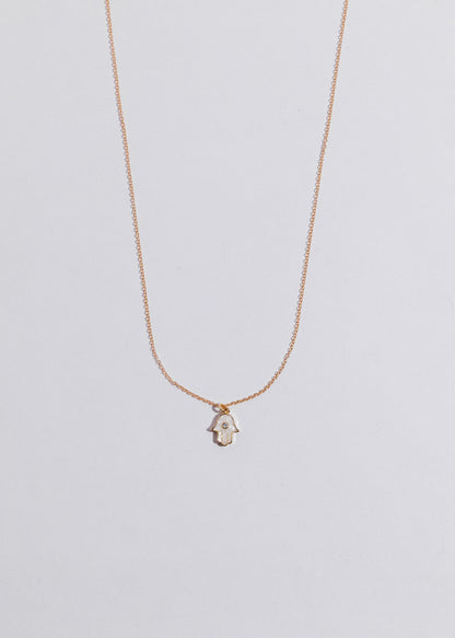 Hamsa Pearl Necklace