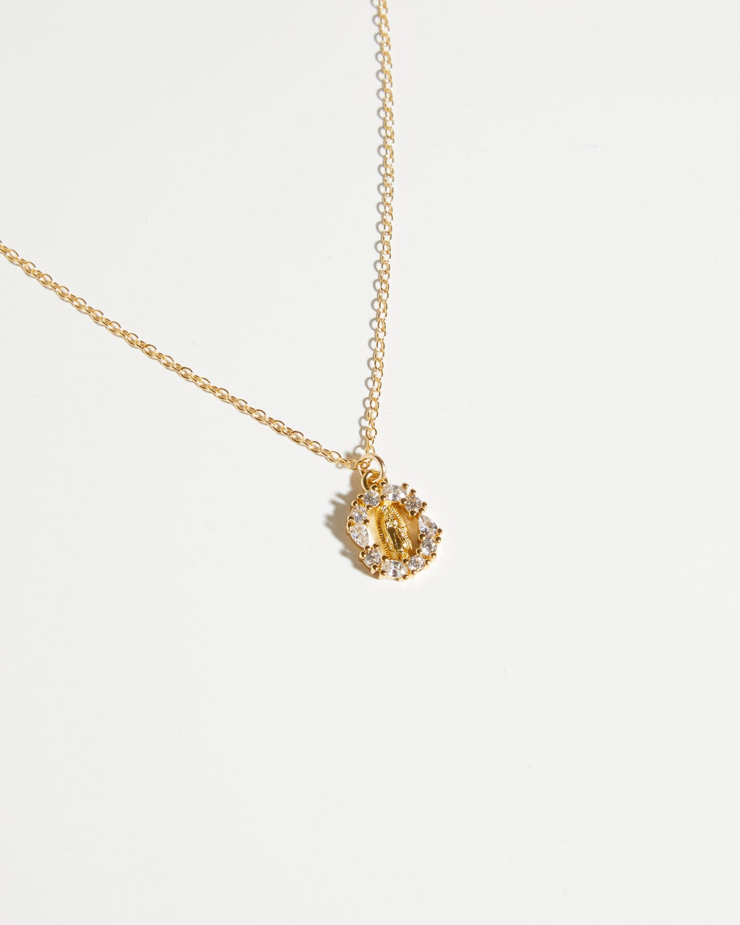 dainty mother mary necklace