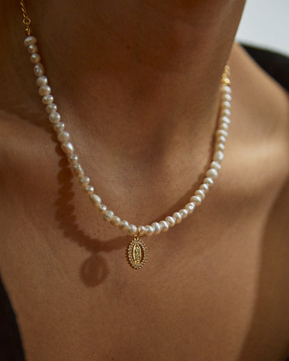 Mary + Pearl Necklace